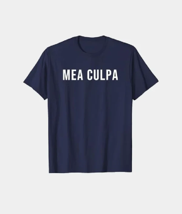 Mea Culpa T-Shirt Navy Blue