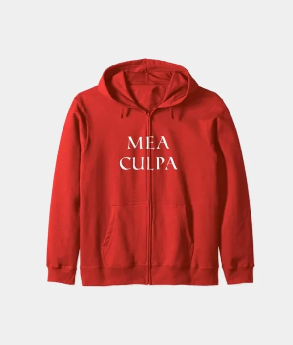 Mea Culpa Zip Hoodie Red