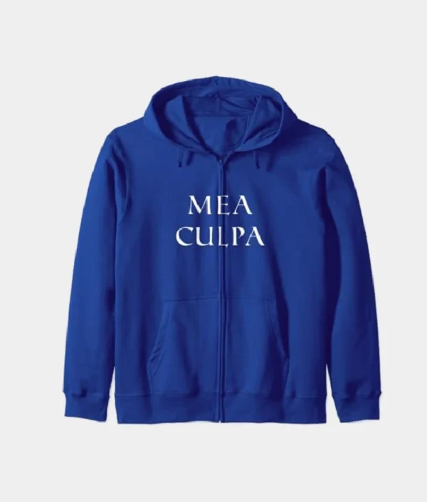 Mea Culpa Zip Hoodie Royal Blue